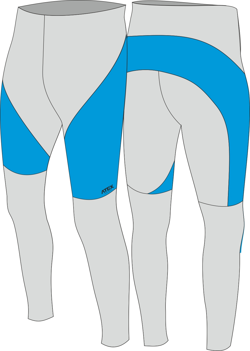 Long cycling trousers, wide