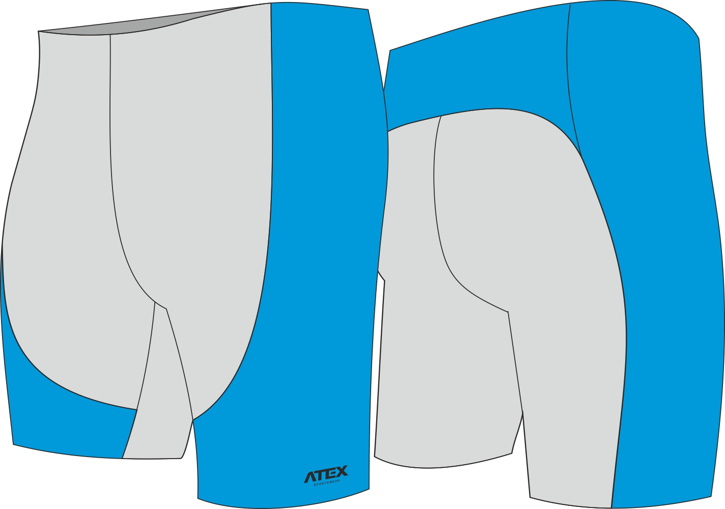 Triathlon shorts with side stripes