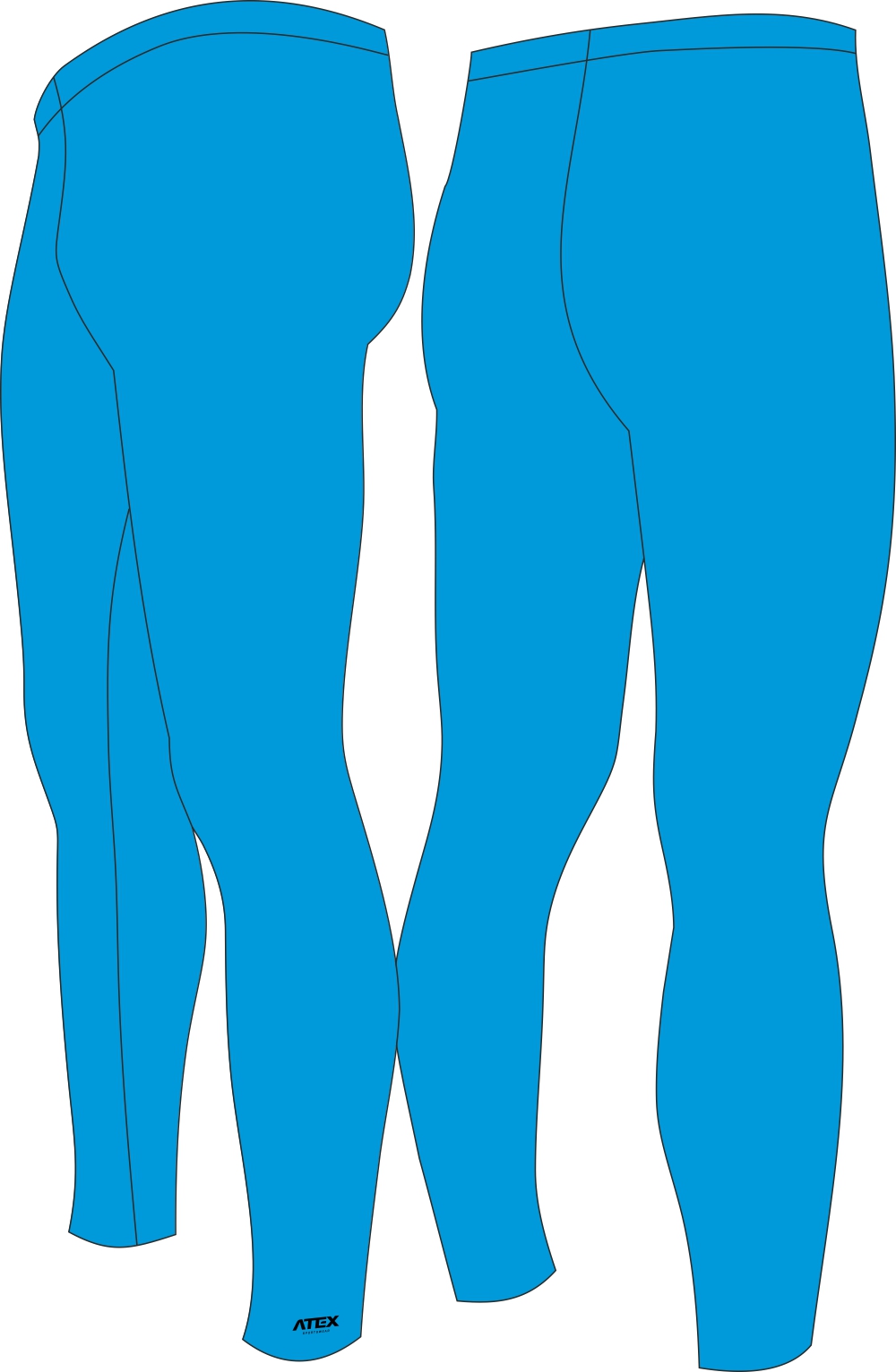 Long stretch athletic-running trousers