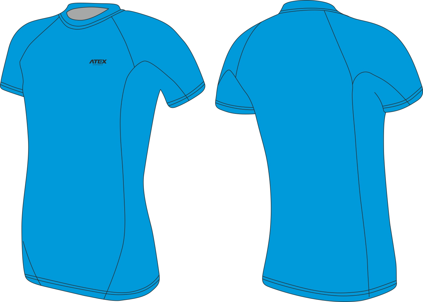 Women’s athletic-running close-fitting jersey with short sleeves