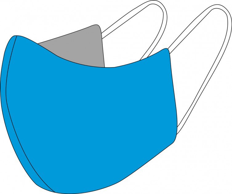 Two-layer cloth face mask