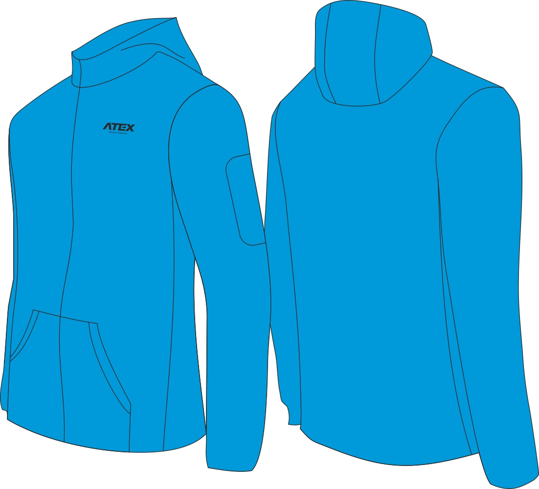 Sports sweatshirt with pockets and hood