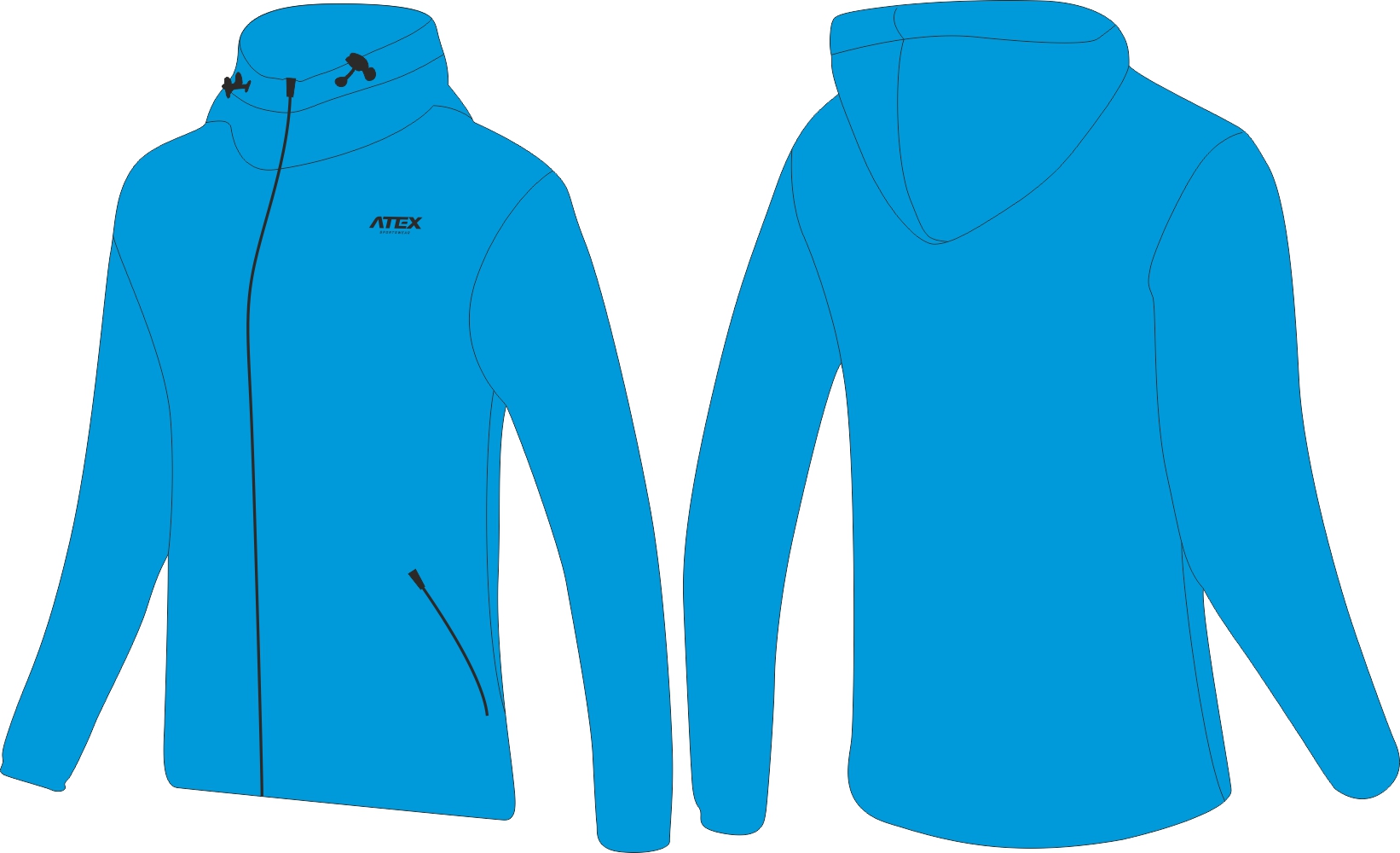 Women’s sports sweatshirt with pockets and hood