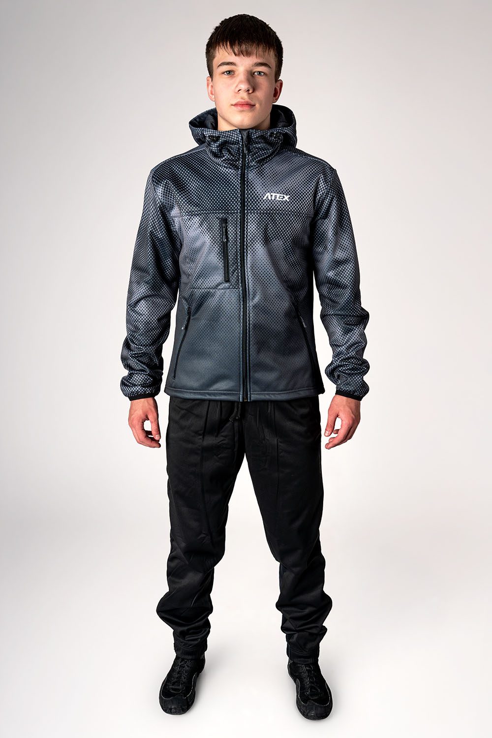 Sports jacket with hood